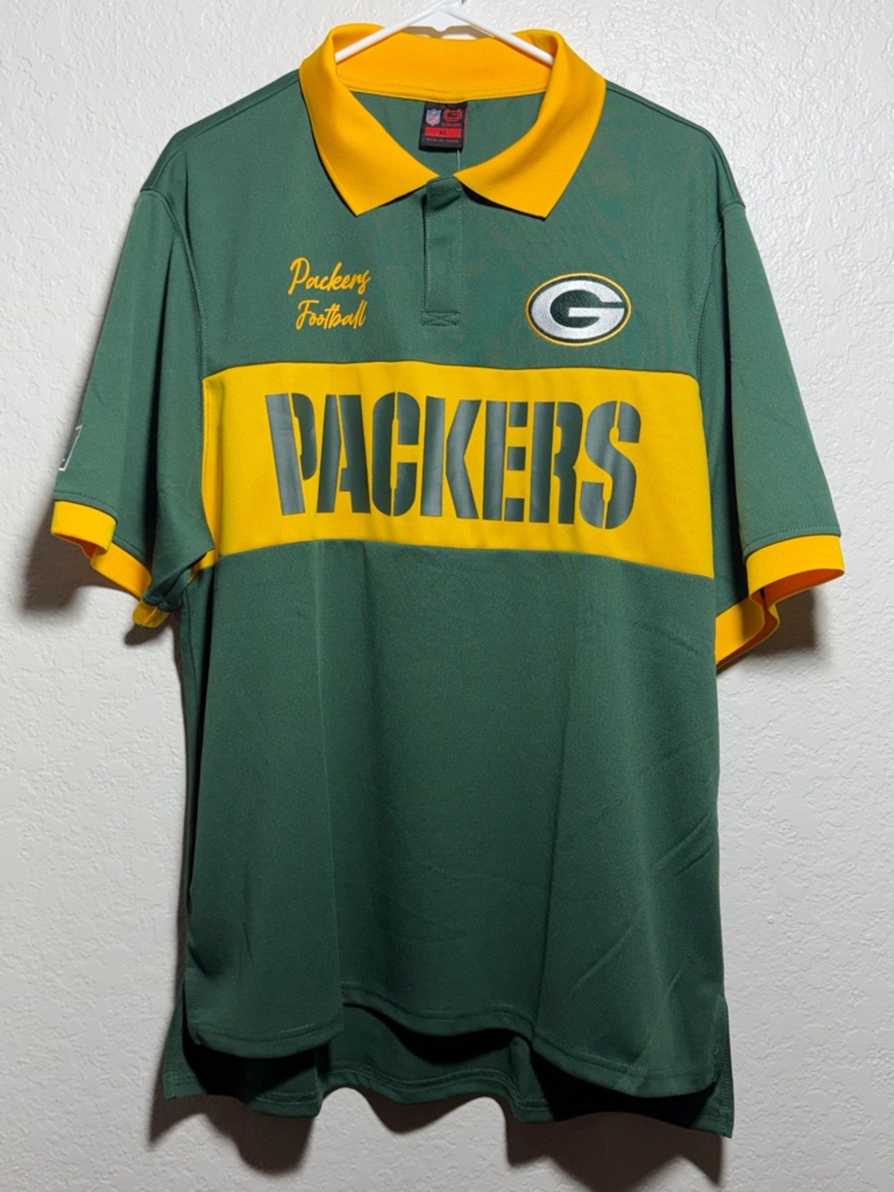 NFL Green & Yellow Packagers Polo with Team Logo
